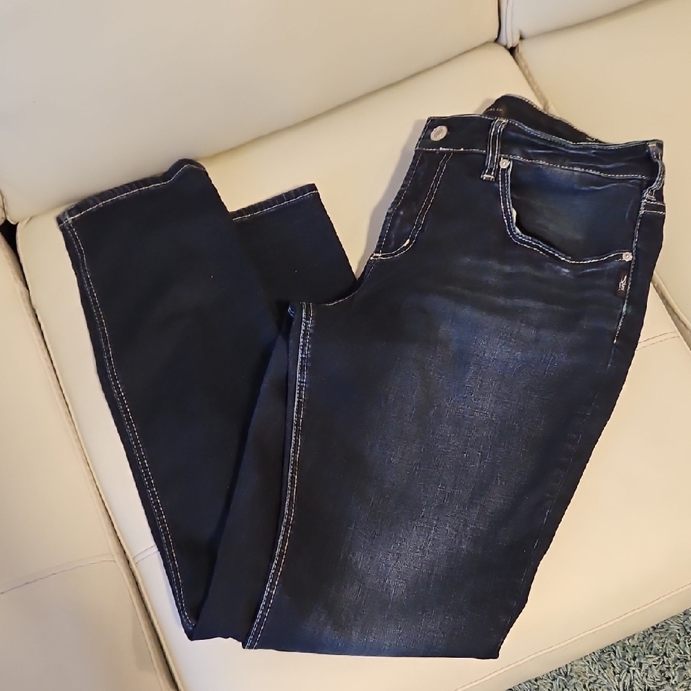 Silver Jeans Women's Boyfriend Jeans - Dark Blue